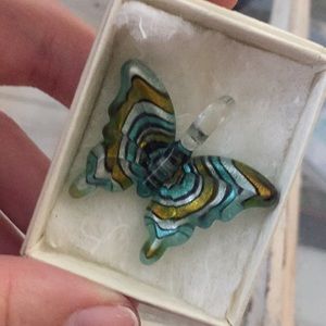 Butterfly glass pendant